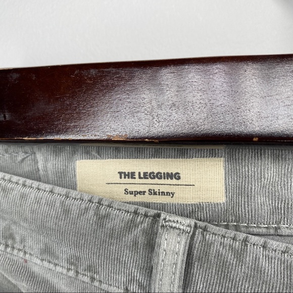 AG - Adriano Goldschmed Grey Corduroy 'The Legging Super Skinny' Mid-Rise Pant - Picture 9 of 14